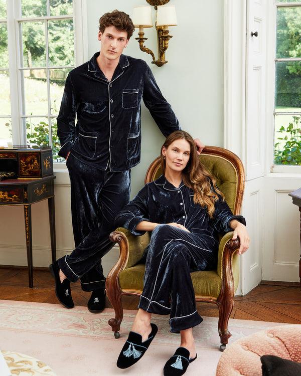 Bown Of London His & Hers Velvet Pyjama Bundle - Aphrodite/Zeus Ladies Velvet Pyjamas - Aphrodite (Size) *