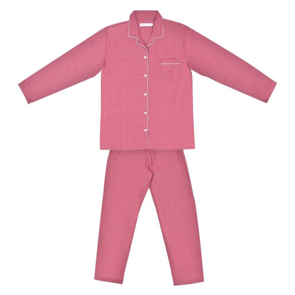 bown of london Ladies Pyjamas Brushed Cotton Red - Russo Size *