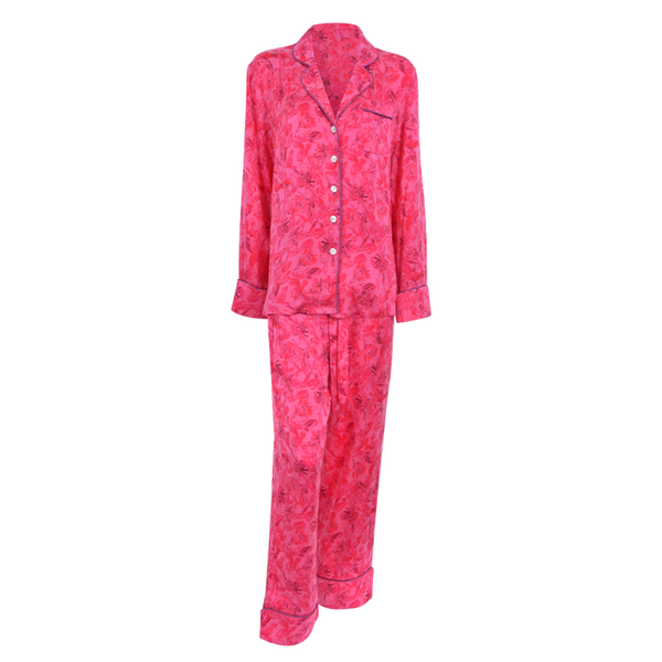 Bown Of London Ladies Vegan Silk Pyjama - Zumra Mum Print Size *