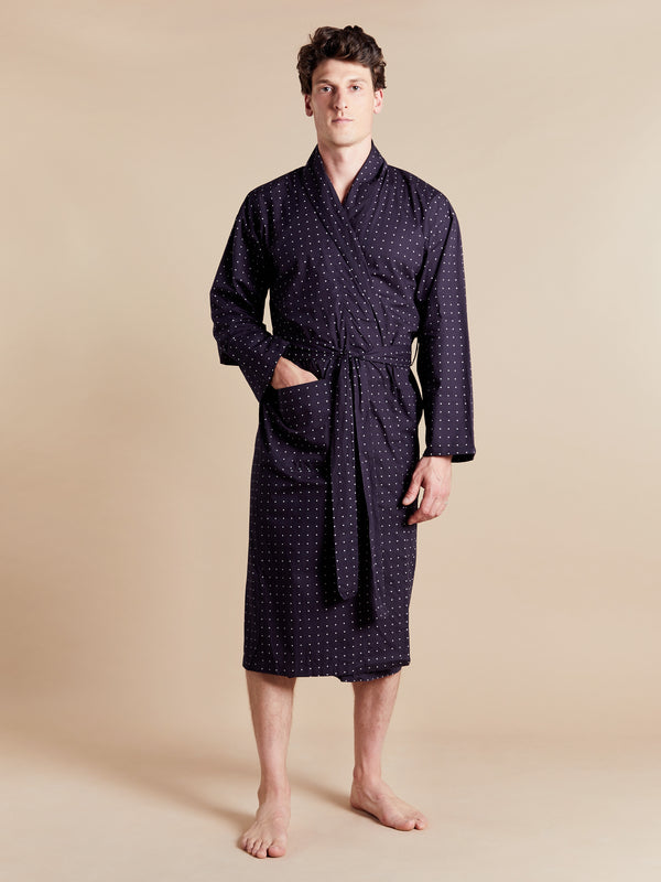 Bown Of London Lightweight Men's Dressing Gown - Atlas Grey Size *