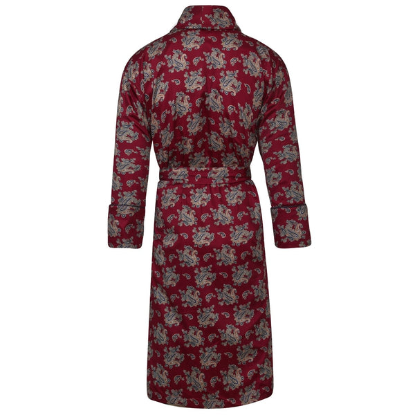Bown Of London Lightweight Men's Dressing Gown - Gatsby Paisley Wine Size *