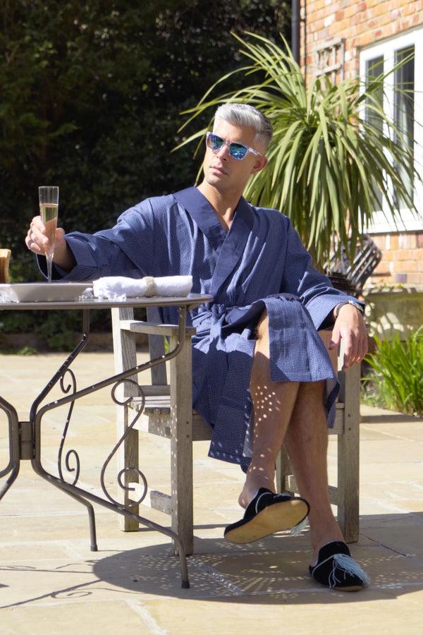 bown Of London Lightweight Men's Dressing Gown - Oxford Size *