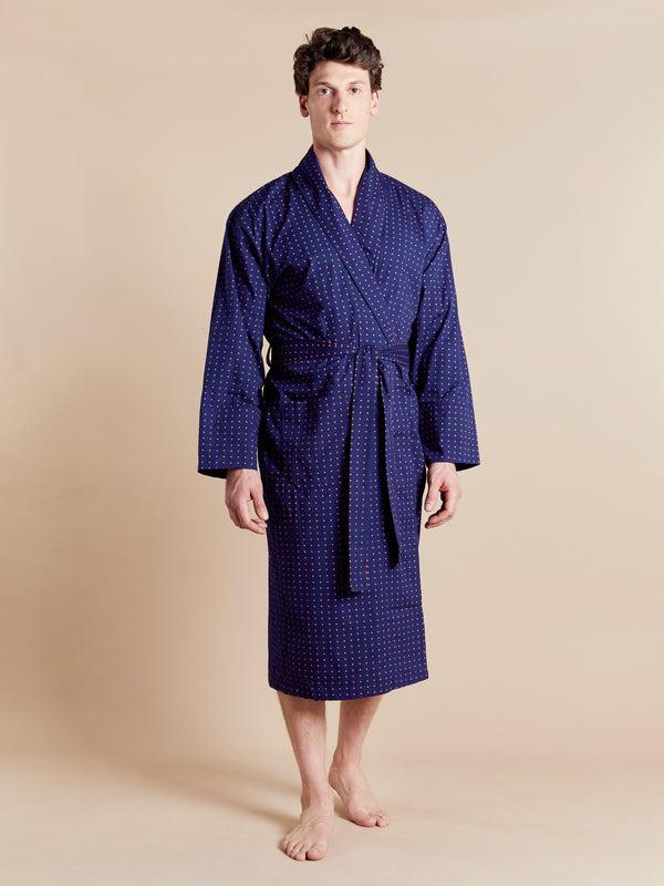 Bown Of London Lightweight Men's Dressing Gown - Pacific Size *