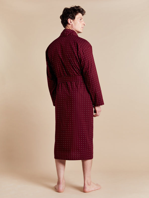 Bown Of London Lightweight Men's Dressing Gown - Tosca Red Size *
