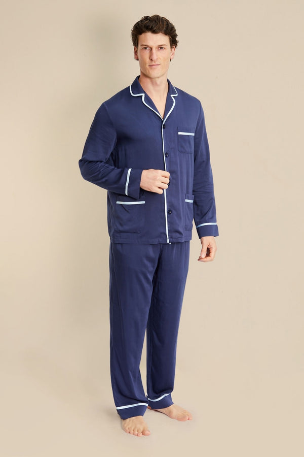 Bown Of London Men's Breathable Bamboo Pyjamas - Poseidon Size *