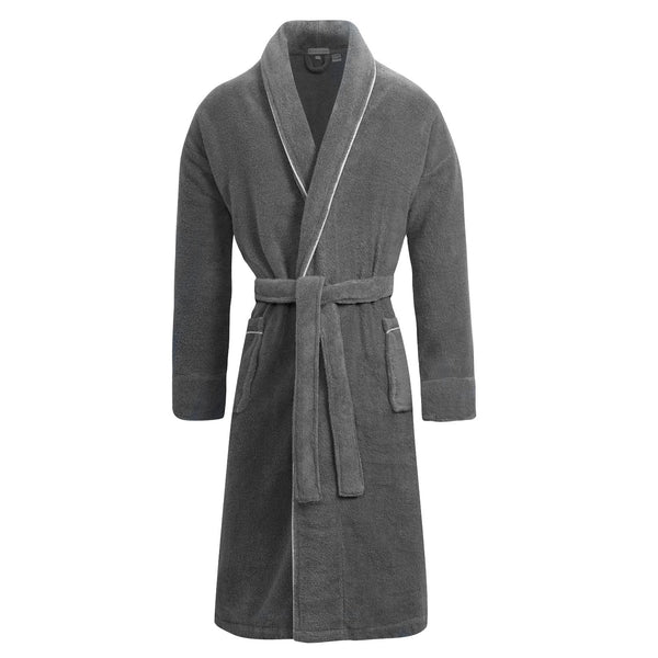 bown of london Men's Grey Towelling Dressing Gown - Europa Size * bown of london Men's Grey Towelling Dressing Gown - Europa Size *