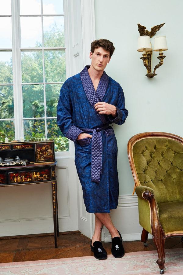 Bown Of London Men's Long Smoking Jacket - Sherlock Size *