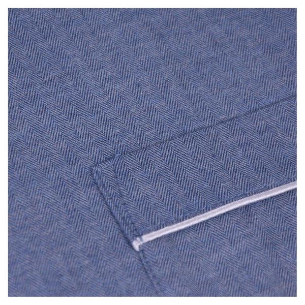 Bown Of London Men's Pyjamas Brushed Cotton Blue - Azur Size *