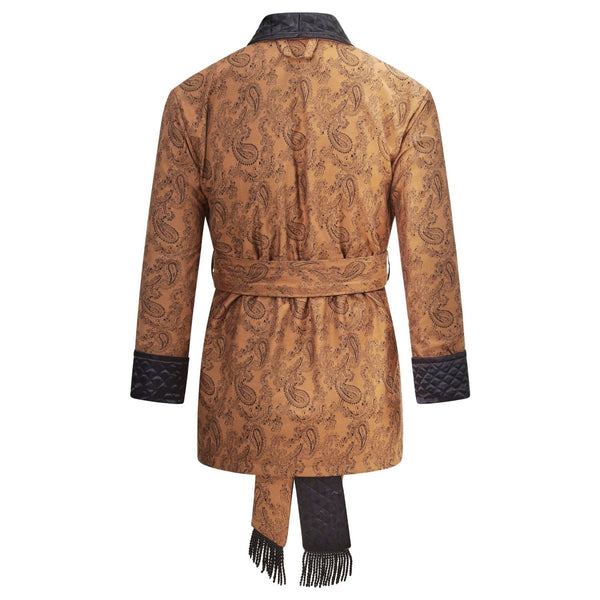 Bown Of London Midas Short Smoking Jacket In Gold Size *