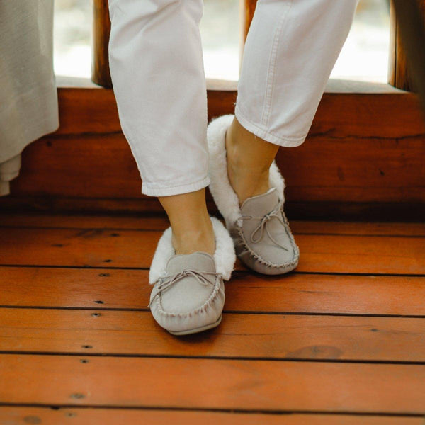 Bown Of London Molly Ladies Wool Moccasin – Camel Size *