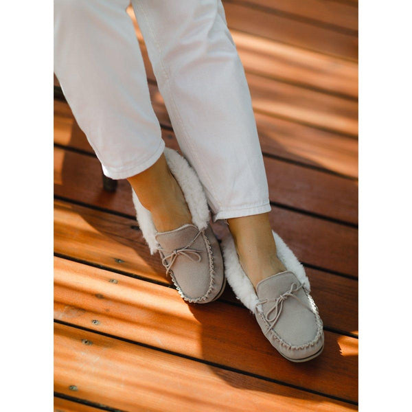 Bown Of London Molly Ladies Wool Moccasin – Camel Size *