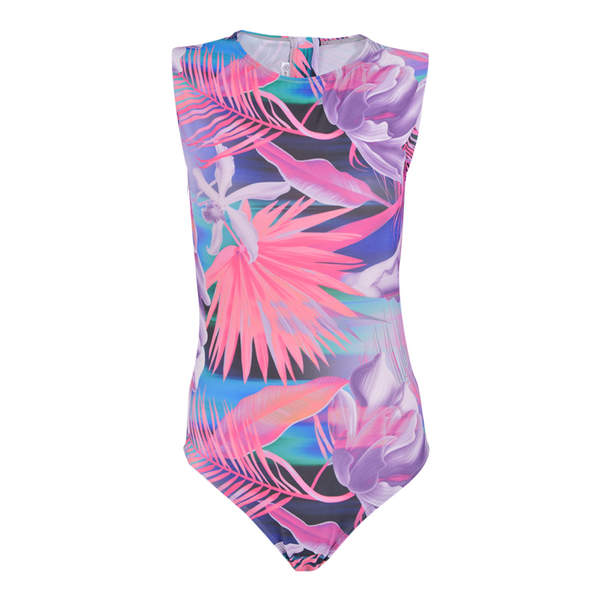 bown of london Pink Paradise Sleeveless Back Zip One-Piece Swimsuit Size * bown of london Pink Paradise Sleeveless Back Zip One-Piece Swimsuit Size *