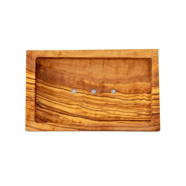 Bown Of London Soap Dish - Olive Wood - Rectangular Size *