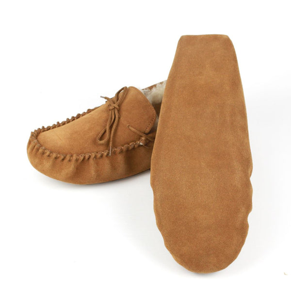Bown Of London Unisex Soft Sole Sheepskin Slipper - Chestnut Seb Size *