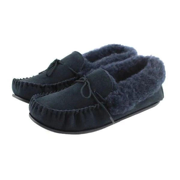 bown of london Willow Ladies Wool Moccasin – Navy Size *