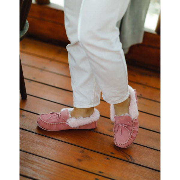Bown Of London Willow Molly Ladies Wool Moccasin – Pink Size *