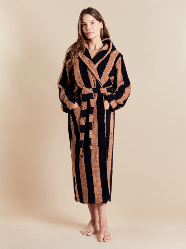 Bown Of London Women's Hooded Extra Long Dressing Gown - Miami Size *