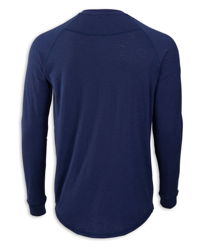 Boxercraft Men's Henley Long-Sleeve Tee Navy