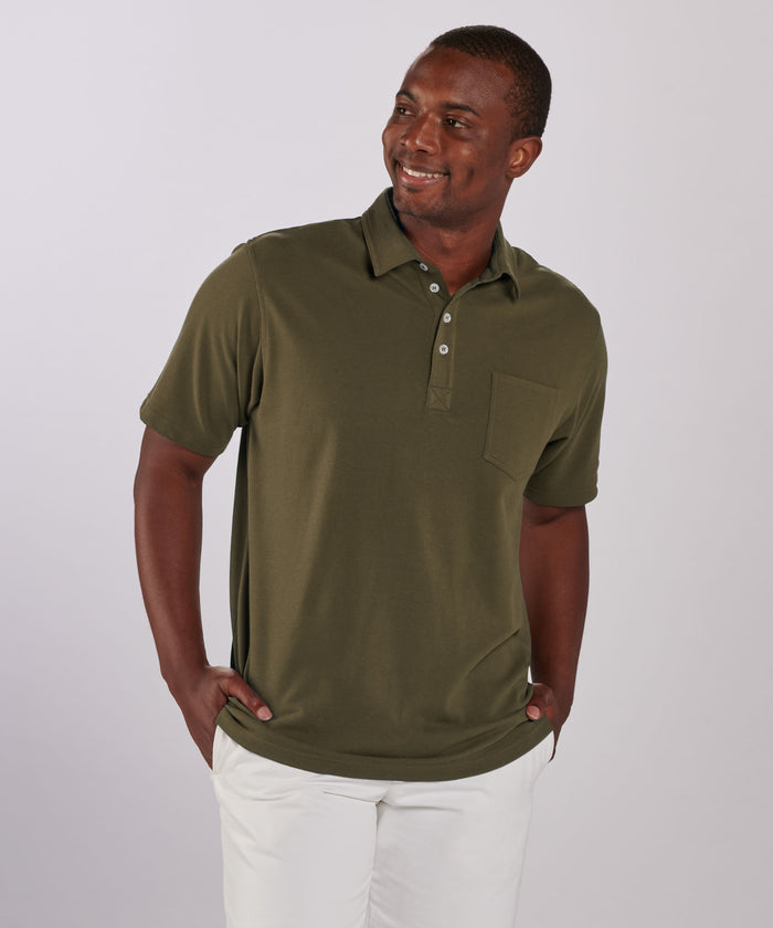 boxercraft Men's Pique Polo Olive