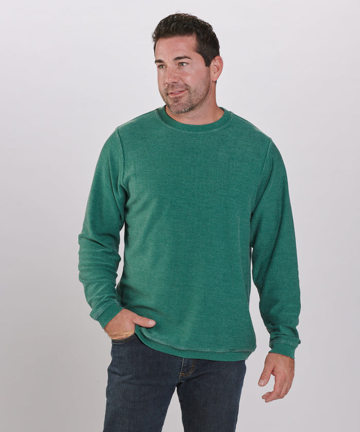 boxercraft Men's Rally Corduroy Crew Hunter