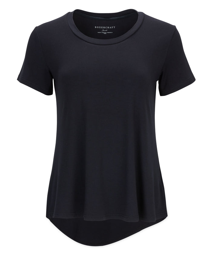 Boxercraft Women's Bamboo Scoop Neck Tee Black
