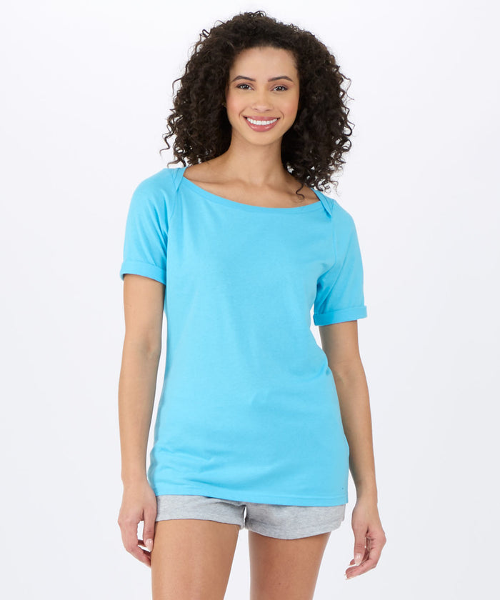 boxercraft Women's Carefree Tee Pacific Blue