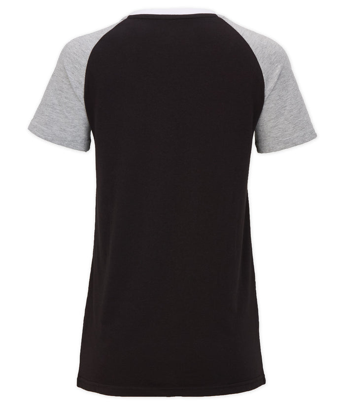 Boxercraft Women's Colorblock V-Neck Tee Black