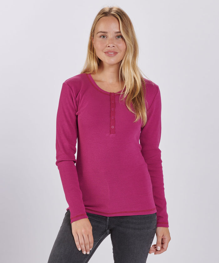 boxercraft Women's Harper Henley Orchid