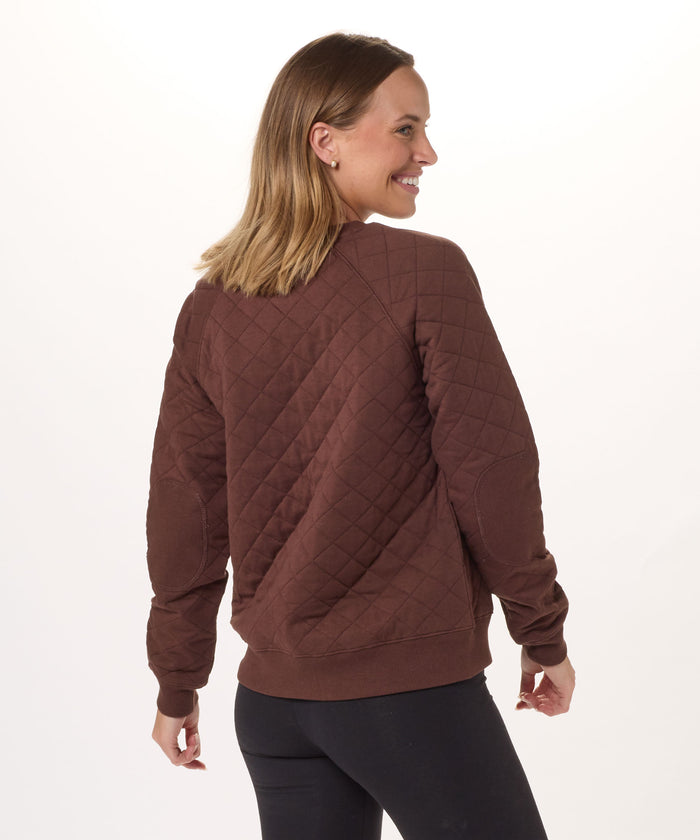 Boxercraft Women's Quilted Crew Espresso