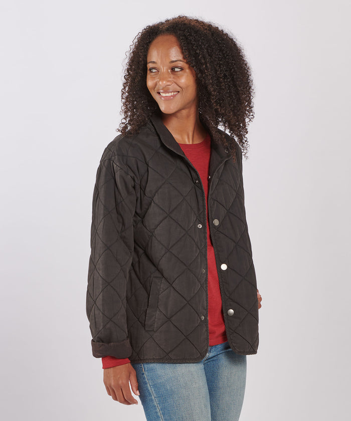 boxercraft Women's Quilted Market Jacket Black