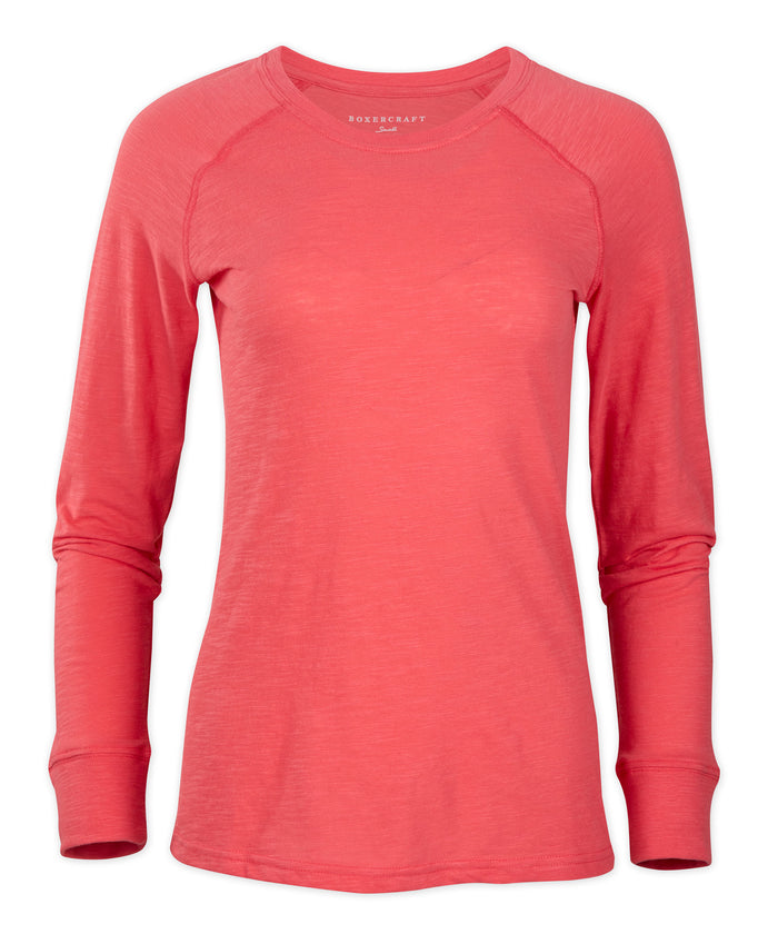 Boxercraft Women's Solid Preppy Patch Tee Paradise