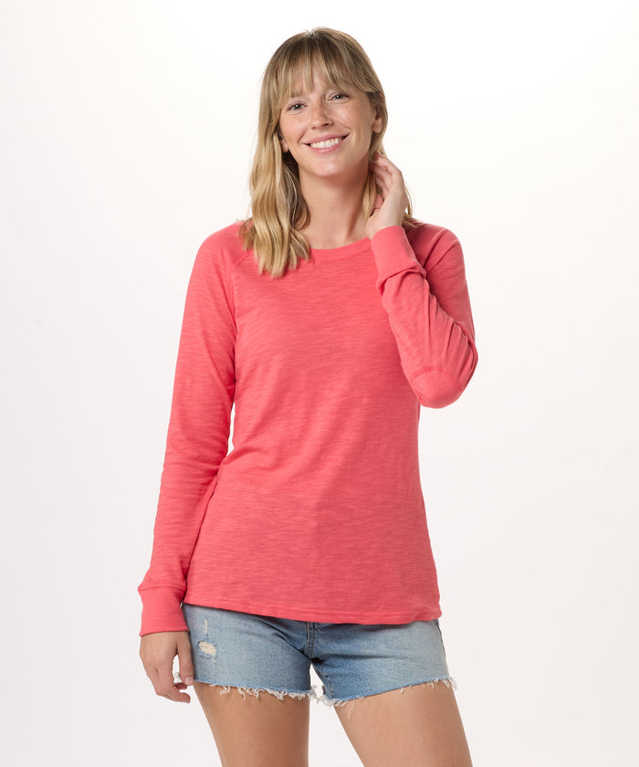 boxercraft Women's Solid Preppy Patch Tee Paradise