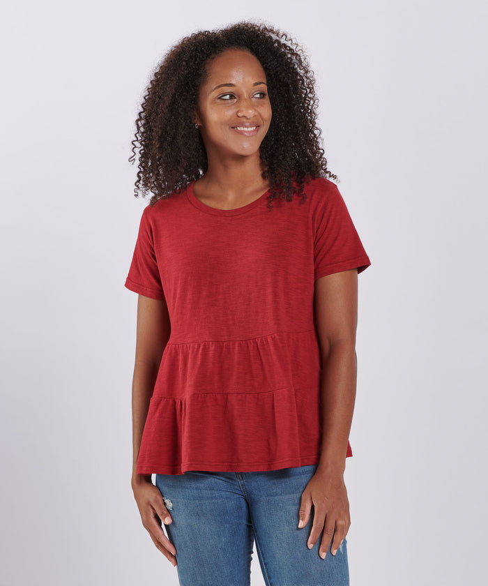 boxercraft Women's Willow Tee Garnet