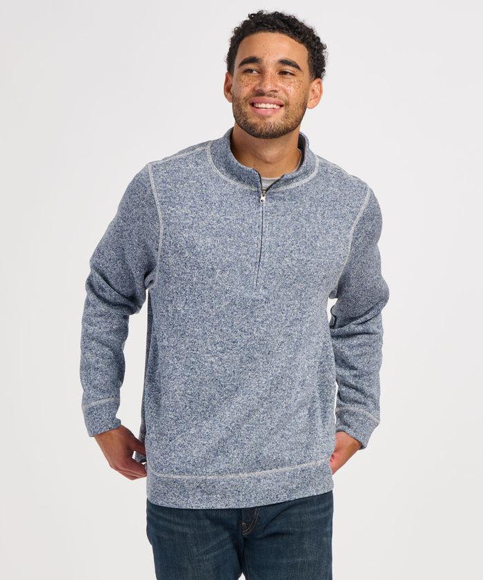 boxercraft Men's Alpine Quarter-Zip Pullover Navy Heather