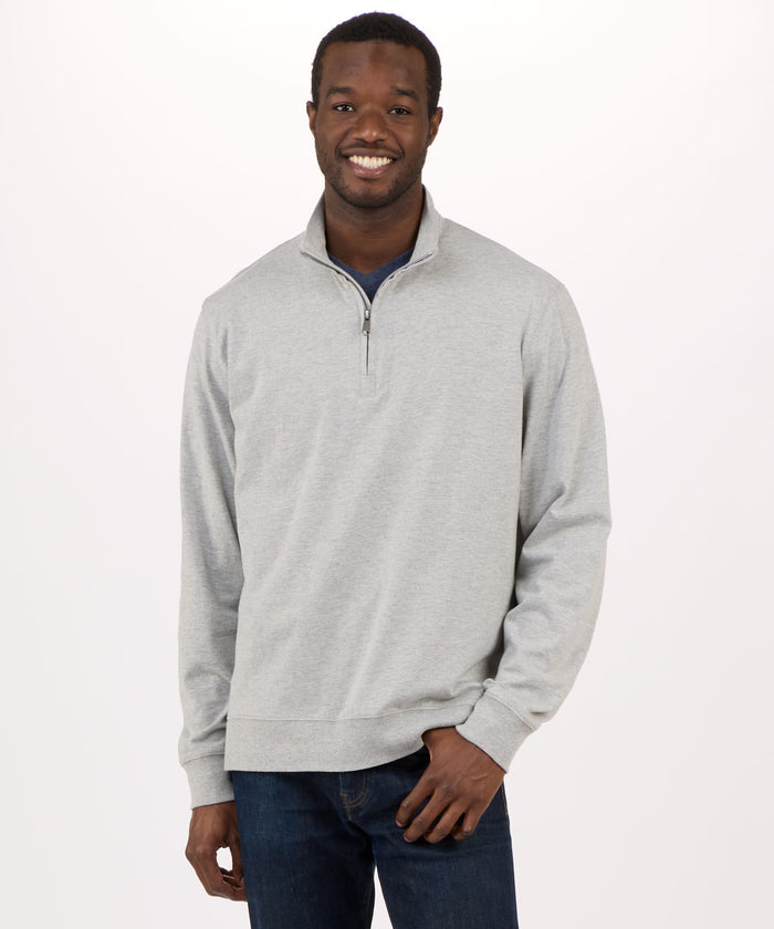 boxercraft Men's Alumni Quarter-Zip Pullover Oxford Heather