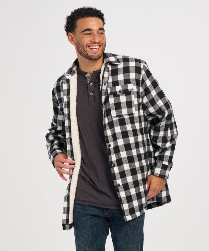 boxercraft Men's Flannel Everest Workshirt Black/White Buffalo Plaid