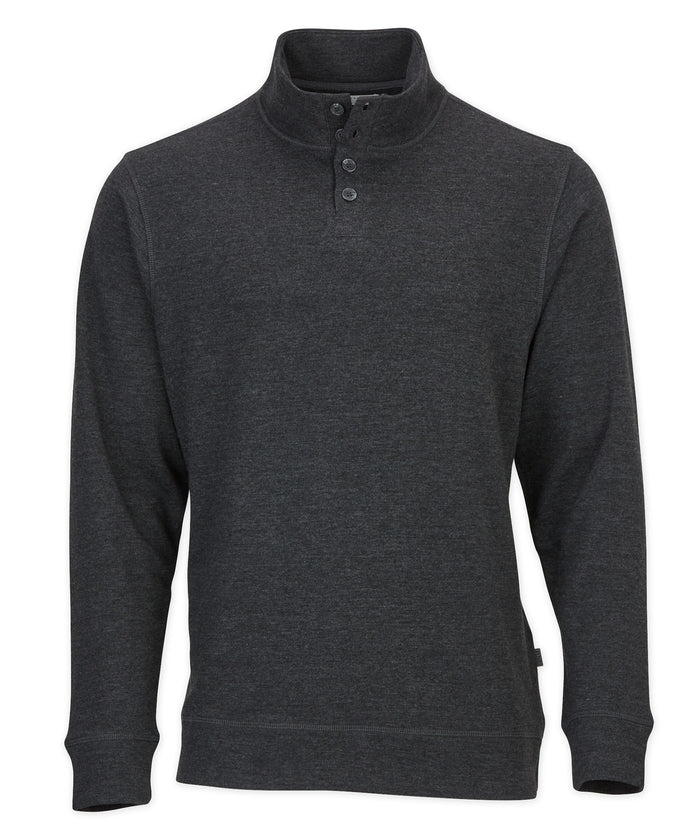 Boxercraft Men's French Terry Button Pullover Charcoal Heather