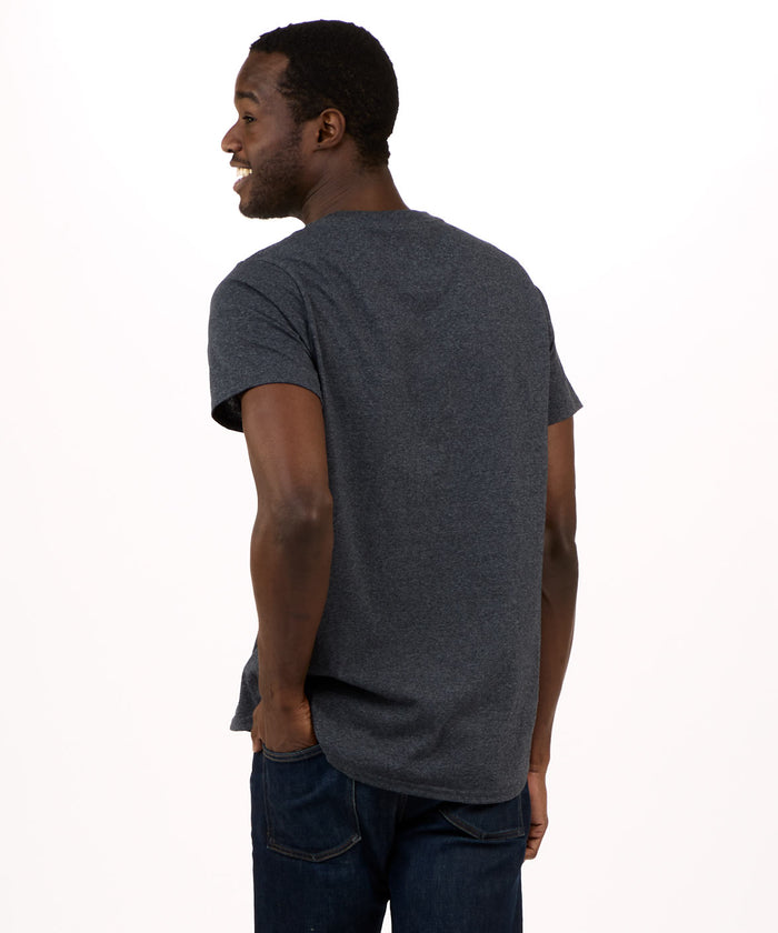 Boxercraft Men's Recrafted 100% Sustainable Crewneck Tee Black Heather