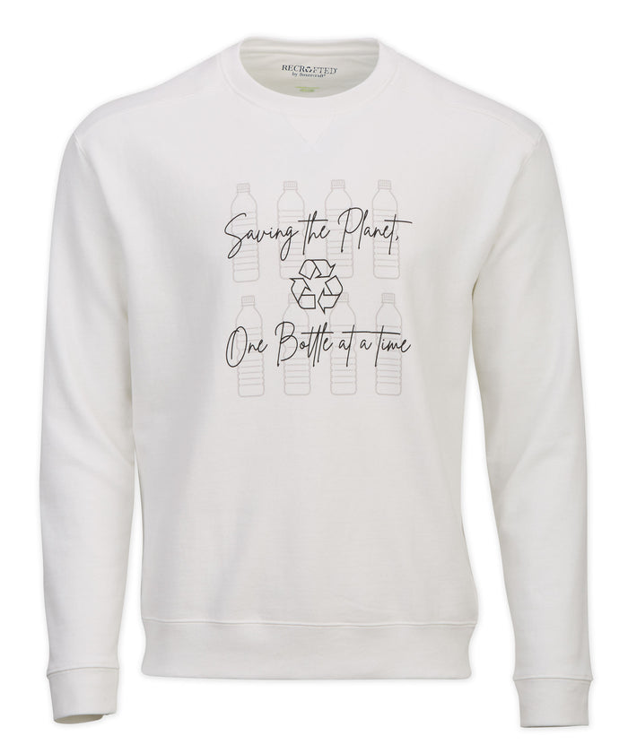 boxercraft Men's Recrafted 100% Sustainable One Bottle Pullover White