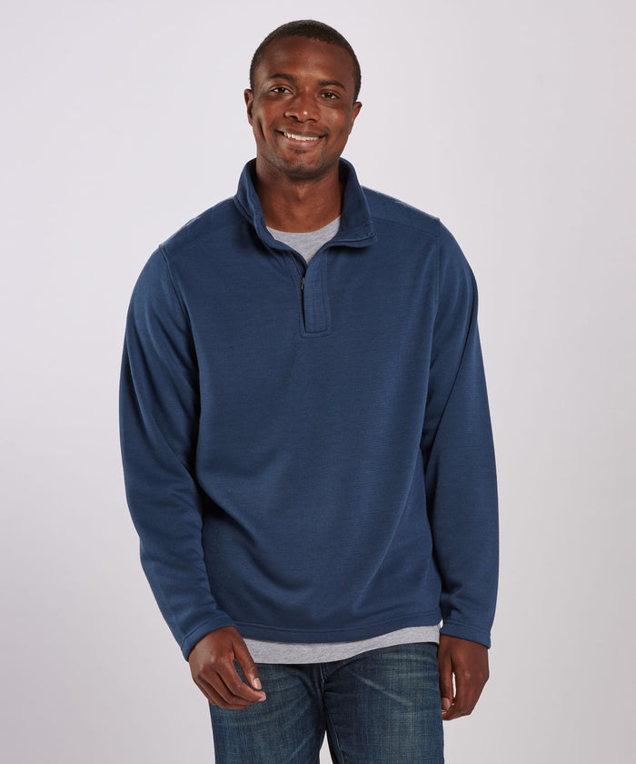 boxercraft Men's Sullivan Quarter-Zip Pullover Indigo