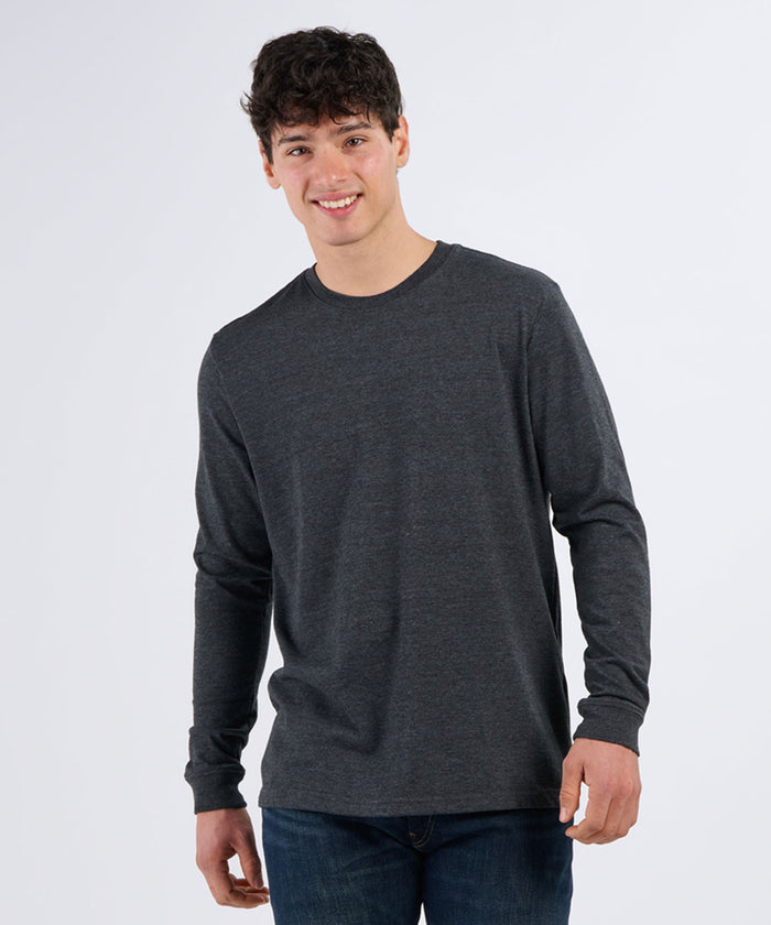 boxercraft Unisex Essential Long Sleeve Tee Charcoal Heather