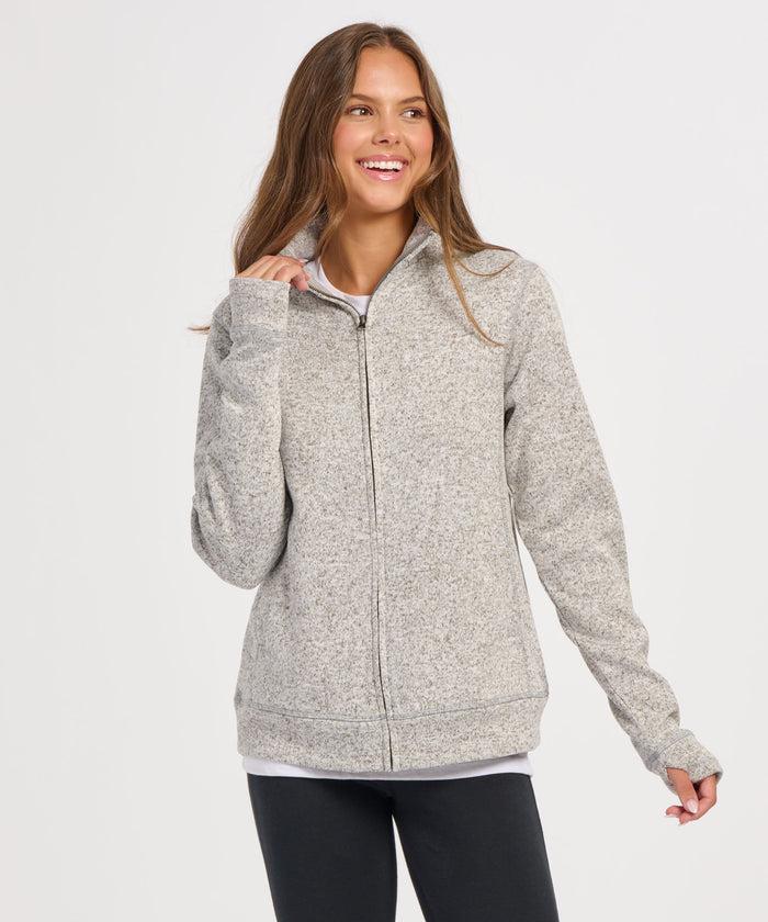 boxercraft Women's Alpine Full-Zip Pullover Oxford Heather