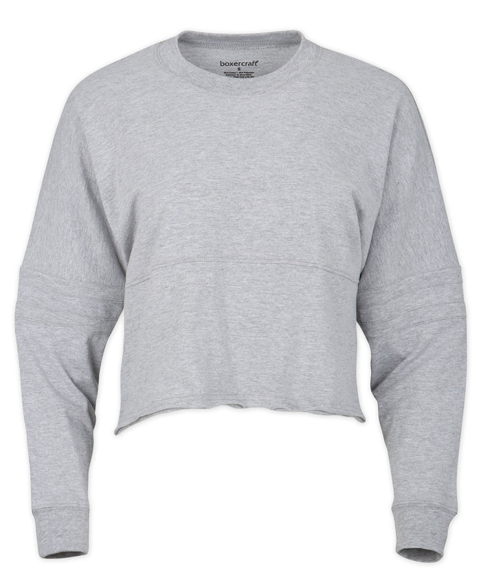 Boxercraft Women's Cropped Retro Jersey Oxford Heather