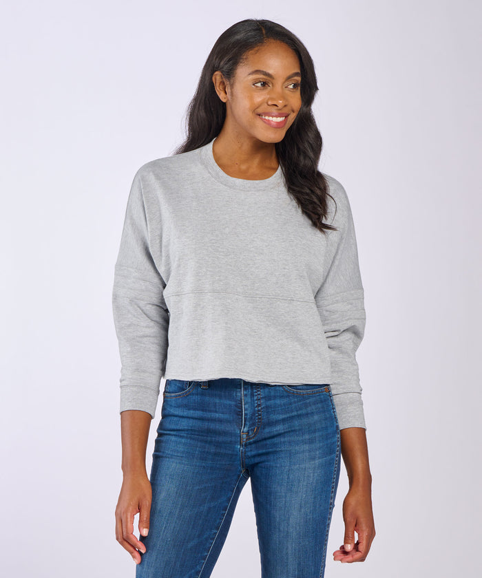 boxercraft Women's Cropped Retro Jersey Oxford Heather