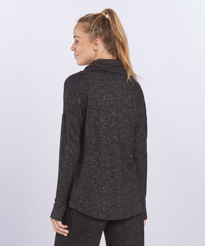 Boxercraft Women's Cuddle Cowl Pullover Black Heather