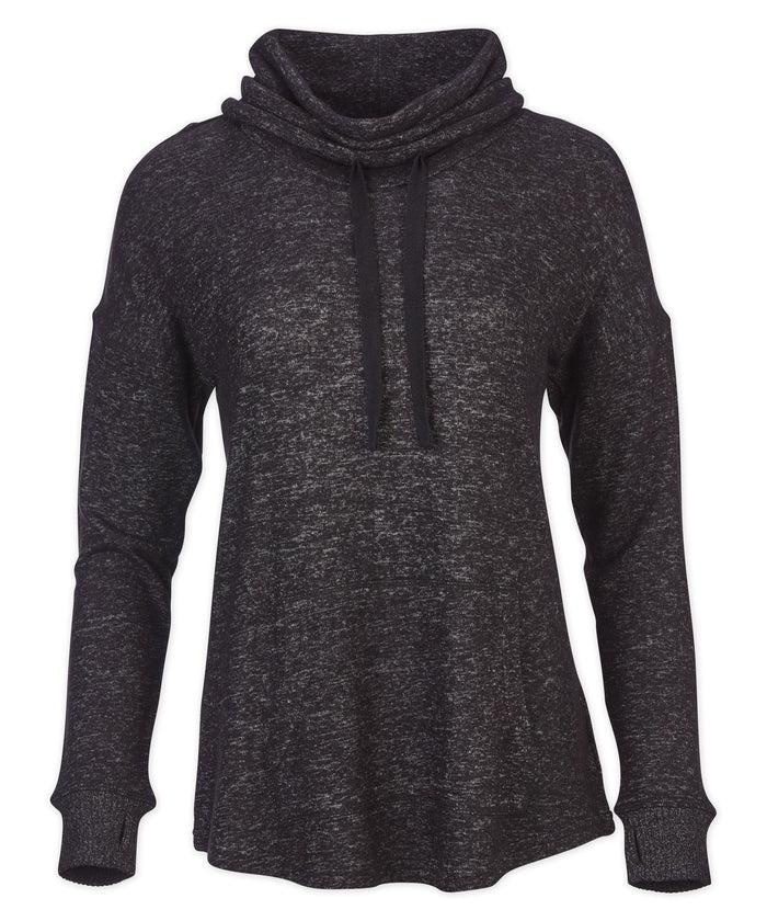 Boxercraft Women's Cuddle Cowl Pullover Black Heather