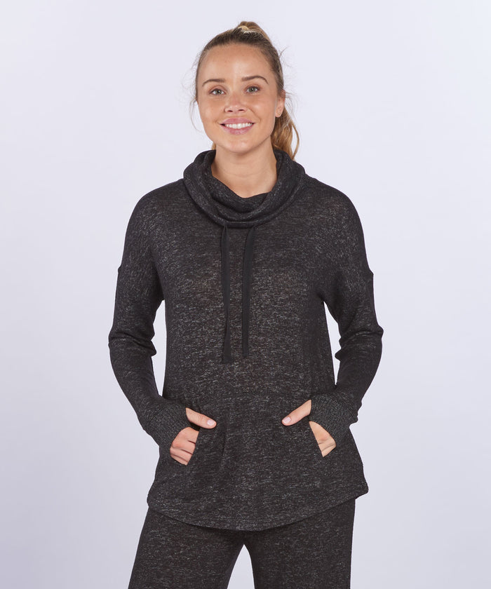 boxercraft Women's Cuddle Cowl Pullover Black Heather