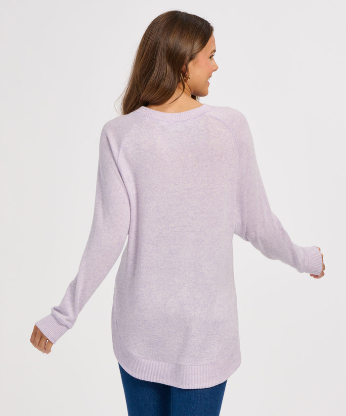 Boxercraft Women's Cuddle Oversized Crew Wisteria Heather