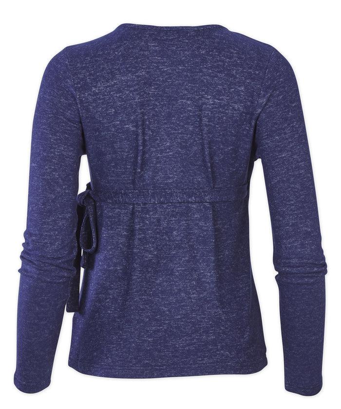 Boxercraft Women's Cuddle Soft Wrap Top Navy Heather