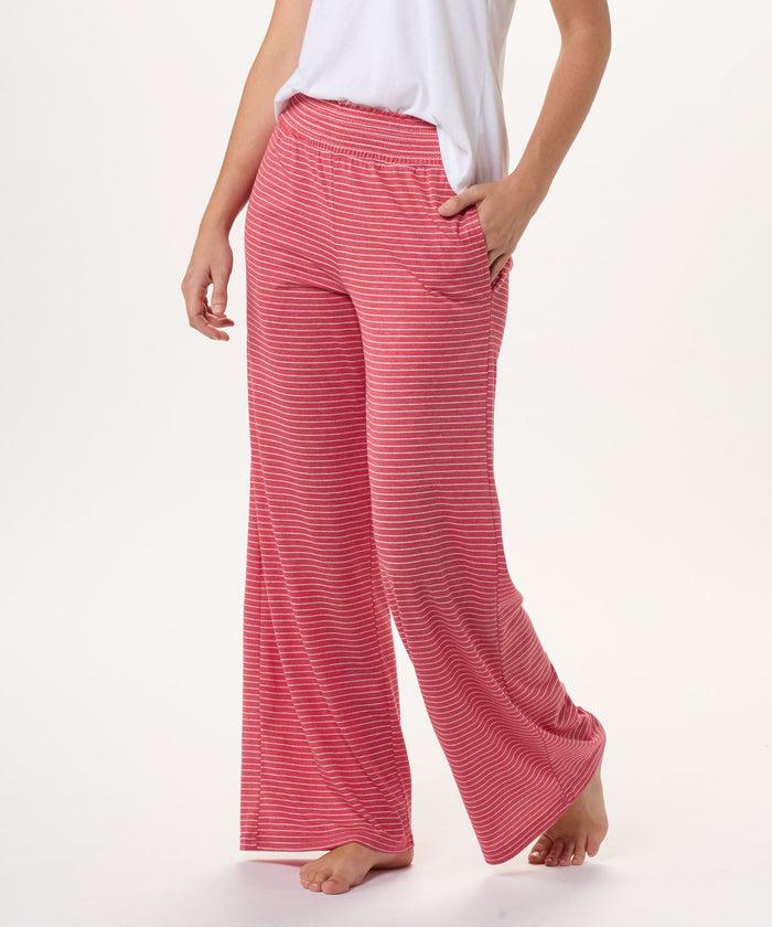 boxercraft Women's Evelyn Wide Leg Pant True Red/White
